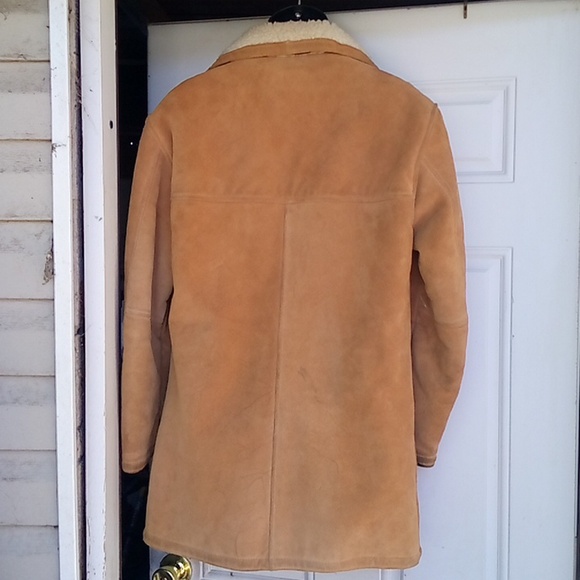 JC Penny Vintage Cowhide leather and wool Coat. Mens Make a great school coat. - Picture 5 of 7